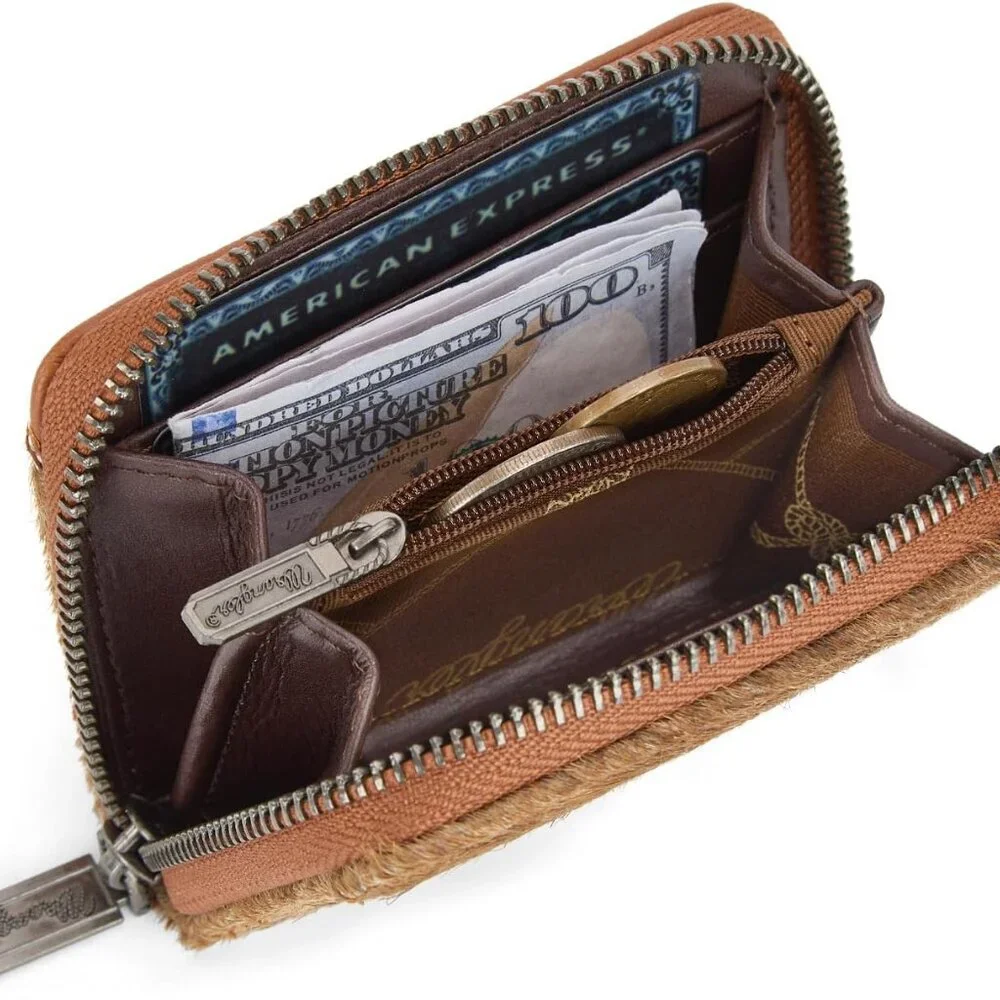 Wrangler Leather Wallet with Brown and Tan Accents